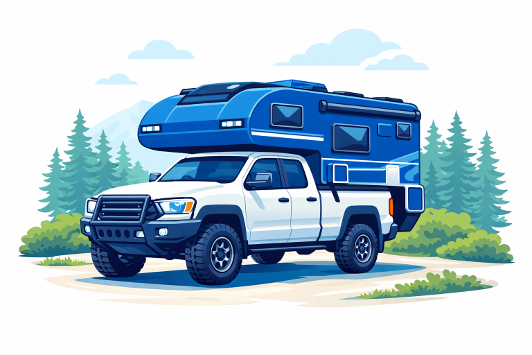 Pick-up camper matkailu- ja vapaa-ajan käyttöön